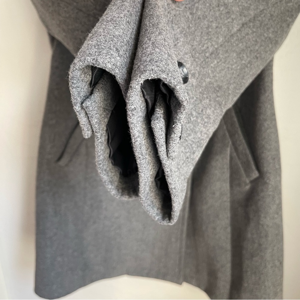 Express Gray Wool Blend Double Breasted Peacoat W… - image 8